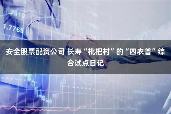 安全股票配资公司 长寿“枇杷村”的“四农普”综合试点日记